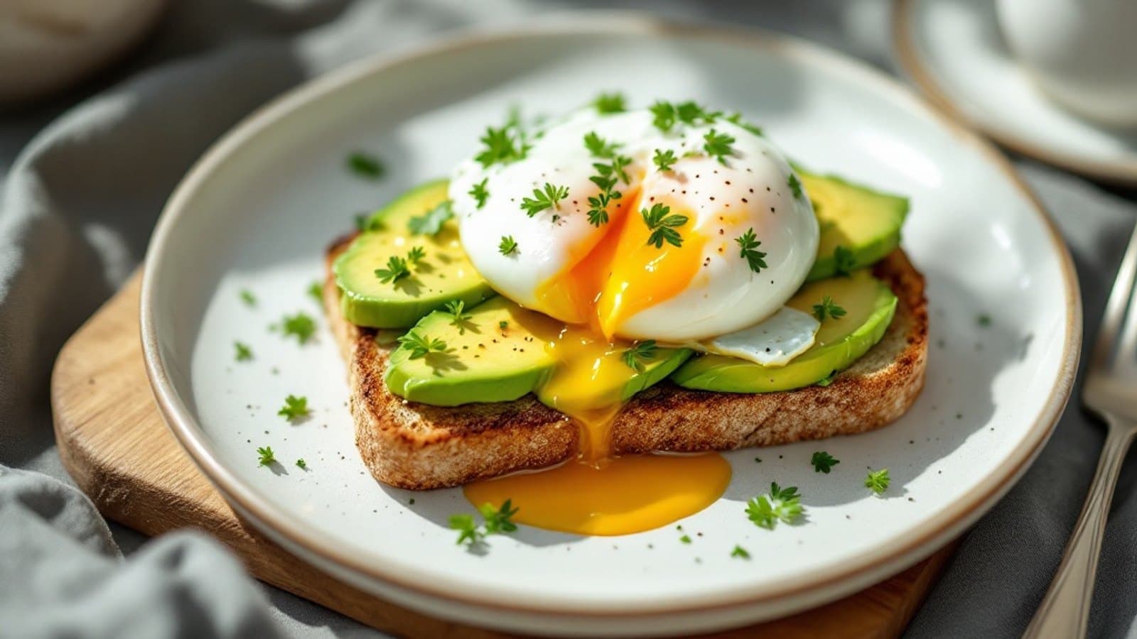 Avocado-Ei-Toast, kleine Portion