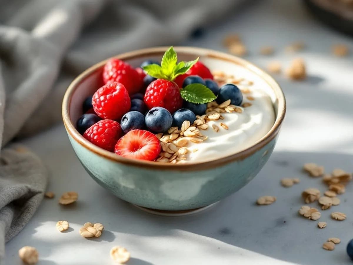 Griechischer Joghurt mit Beeren
