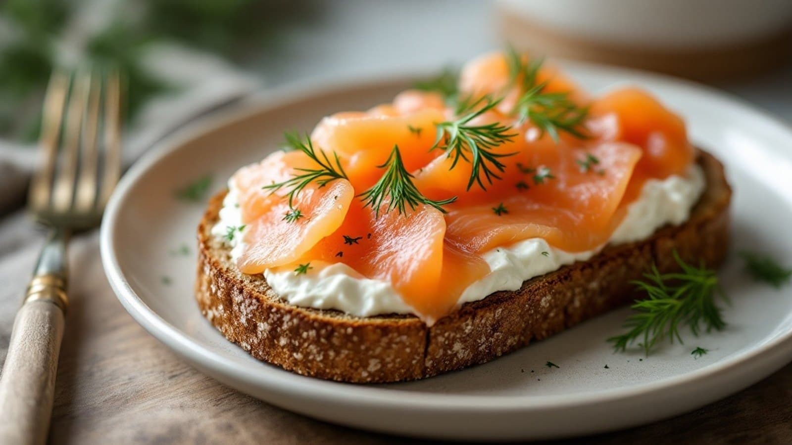 Lachs-Frischkäse-Aufstrich auf Vollkorn