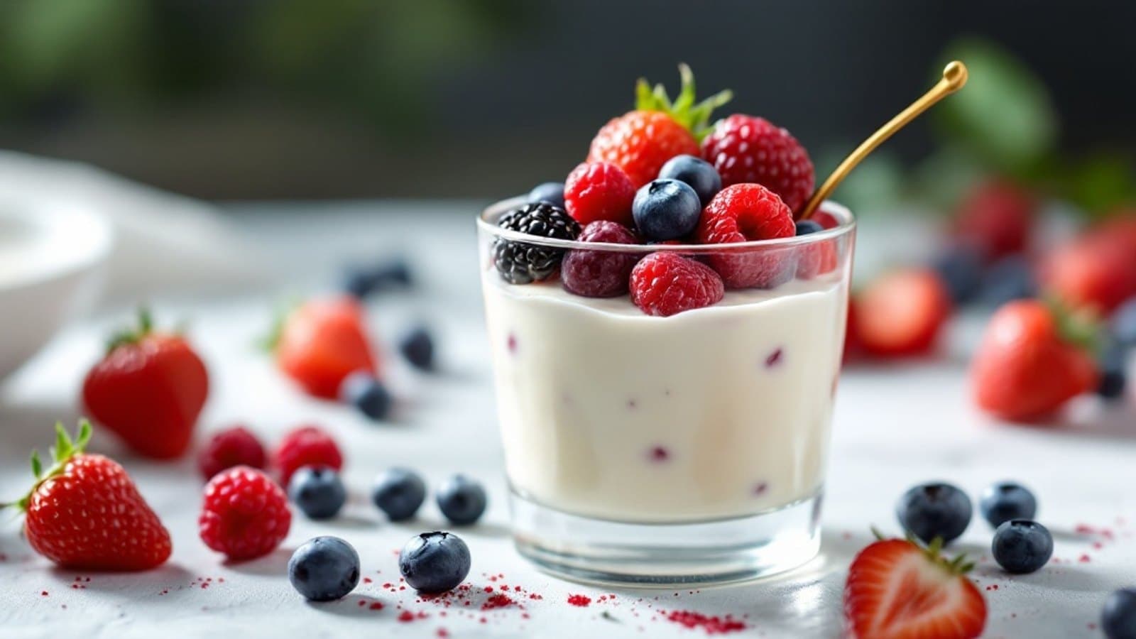 Protein-Beeren-Pudding mit Magerquark