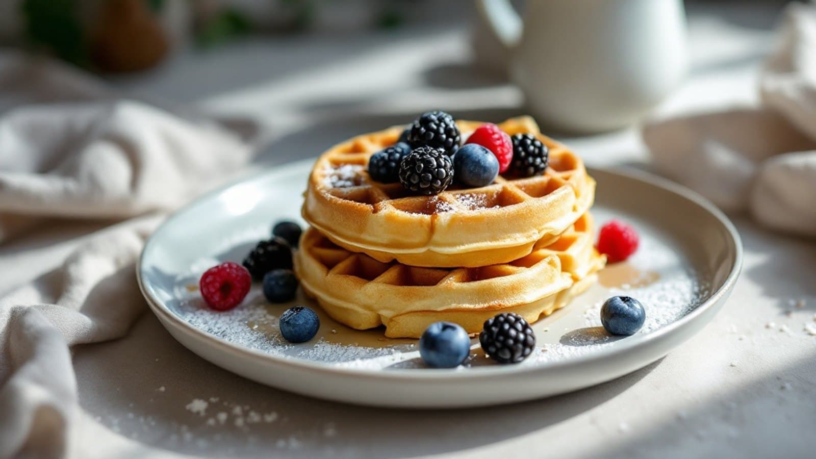 Quark-Protein-Waffeln, kleine Portion