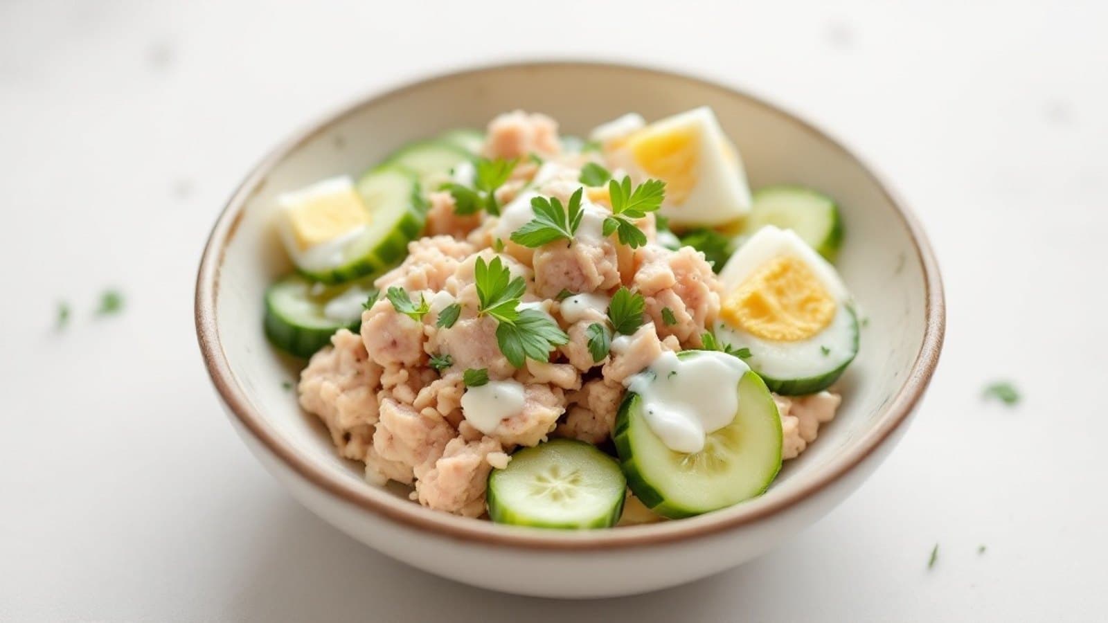 Thunfisch-Salat mit Ei, kleine Portion